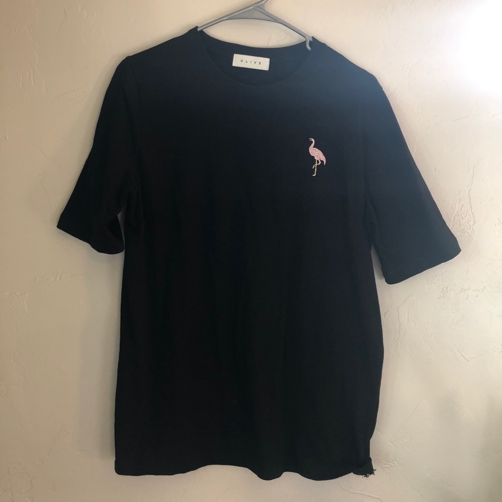 Olive clothing flamingo tee